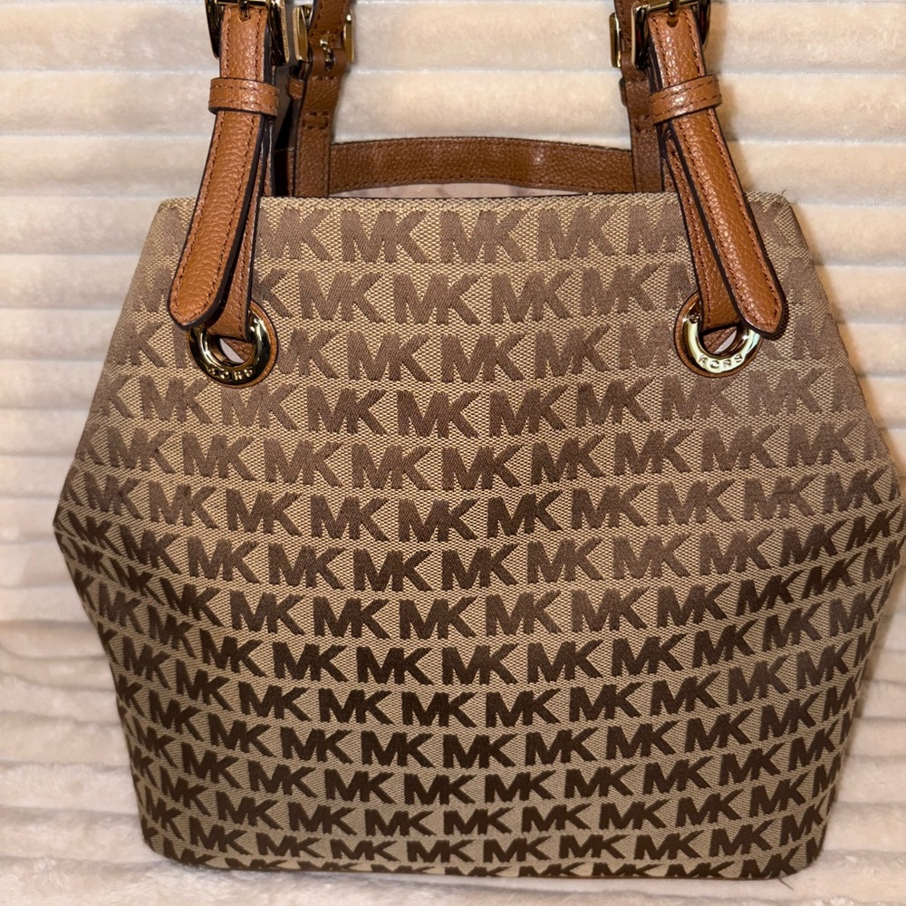 Michael Kors Brown Logo Tote Bag - Picture 4 of 9